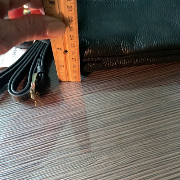 Small black leather crossbody with optional wristlet strap. - Picture 10 of 10